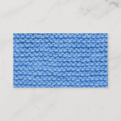 Blau gestrickt zurück Handcrafted Visitenkarte (Rückseite)
