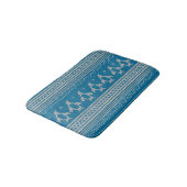 Blau gestrickter Hintergrund Badematte (Schrägansicht)