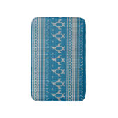 Blau gestrickter Hintergrund Badematte (Vorderseite Vertikal)