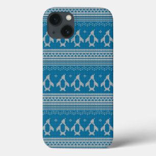 Blau gestrickter Hintergrund Case-Mate iPhone Hülle