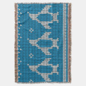 Blau gestrickter Hintergrund Decke (Vorderseite Vertikal)
