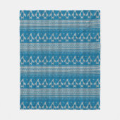 Blau gestrickter Hintergrund Fleecedecke (Vorderseite)