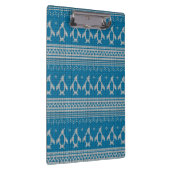 Blau gestrickter Hintergrund Klemmbrett (Rechts)
