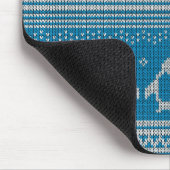 Blau gestrickter Hintergrund Mousepad (Ecke)