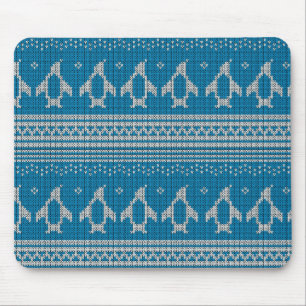 Blau gestrickter Hintergrund Mousepad