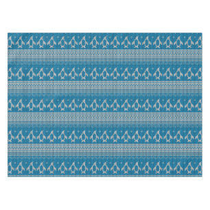 Blau gestrickter Hintergrund Tischdecke