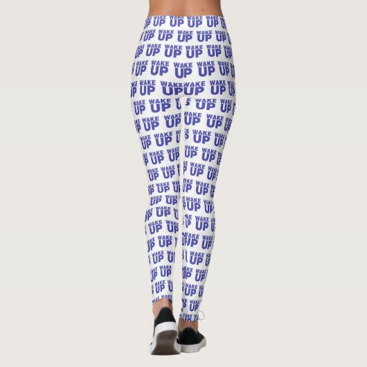 Blau geweckt leggings (Rückseite)