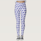 Blau geweckt leggings (Vorderseite)