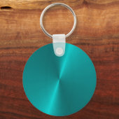 Blau glänzende Imitate Metal-Monogramm Schlüsselanhänger (Rückseite)