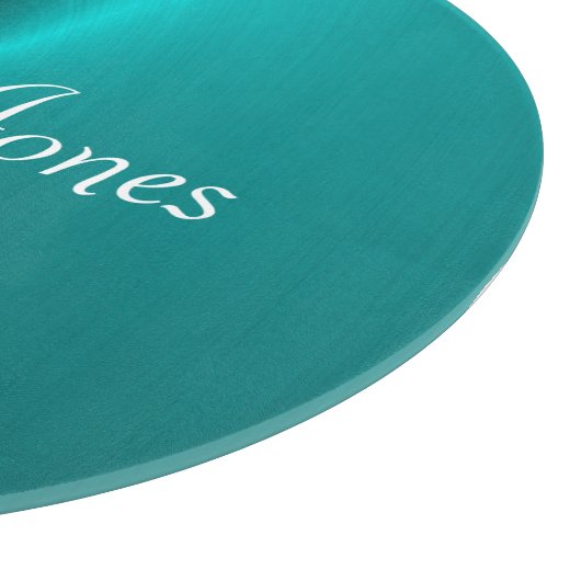 Blau glänzende Imitate Metal-Monogramm Schneidebrett (Ecke)