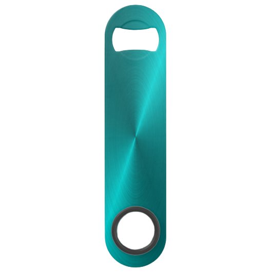 Blau glänzende Imitate Metal-Monogramm Speed Flaschenöffner (Rückseite)