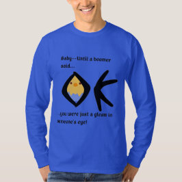 Blau "Gleam in Eye"- langärmelig Boomerang T-Shirt