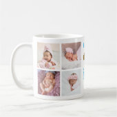 Blau Glücklich Erster Muttertag Mummy 5 Foto Kaffeetasse (Links)