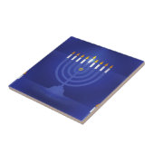 Blau glücklich hanukkah fliese (Seite)