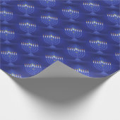 Blau glücklich hanukkah geschenkpapier (Ecke)