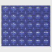 Blau glücklich hanukkah geschenkpapier (Flach)