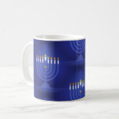 Blau glücklich hanukkah kaffeetasse (Vorderseite Links)