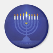 Blau glücklich hanukkah magnet (Vorne)