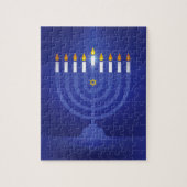Blau glücklich hanukkah puzzle (Vertikal)