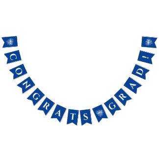Blau | Glückwunsch Grad Jagdfahnen / Feuerwerkskör Wimpelkette