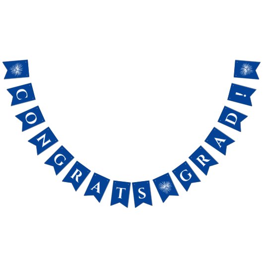 Blau | Glückwunsch Grad Jagdfahnen / Feuerwerkskör Wimpelkette (Alle)