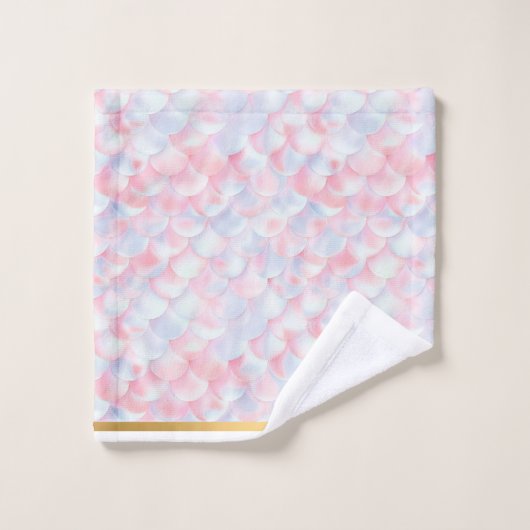 BLAU GOLD BADEZIMMER TOWEL SET VON MERMAID SCALE P (Waschlappen)