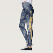 Blau, Gold, Ballerina und Sonnenschein Leggings (Links)