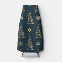 BLAU & GOLD CHRISTMAS BÄUME & STERNE FLASCHENKÜHLER