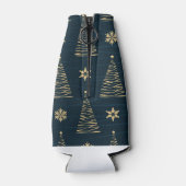 BLAU & GOLD CHRISTMAS BÄUME & STERNE FLASCHENKÜHLER (Rückseite)
