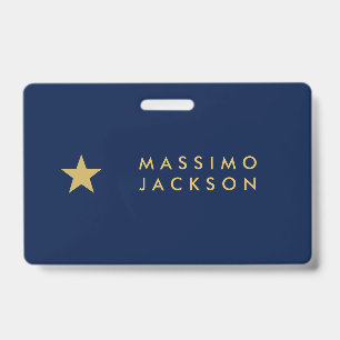 Blau Gold Farben Professional Trendiger Goldstar Ausweis