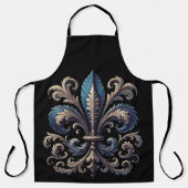 BLAU & GOLD MARDI GRAS FLEUR DE LIS SCHÜRZE (Vorderseite)