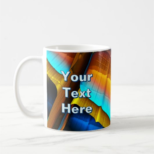 Blau-Gold Metallisches Muster 33 Kaffeetasse (Links)