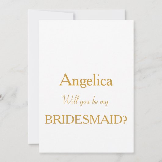 Blau & Gold mit Herz Werden Sie meine Bridesmädche Einladung (Rückseite)