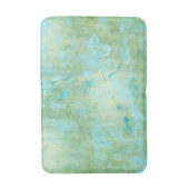 Blau & Gold Moderne Marmorplatte Abstrakt Badematte (Vorderseite Vertikal)