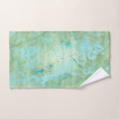 Blau & Gold Moderne Marmorplatte Abstrakt Badhandtuch Set (Handtuch)