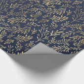 Blau/Gold-Muster Geschenkpapier (Ecke)