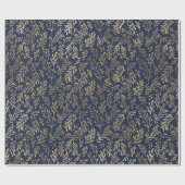 Blau/Gold-Muster Geschenkpapier (Flach)