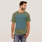 Blau-Gold-Muster T-Shirt (Vorne ganz)