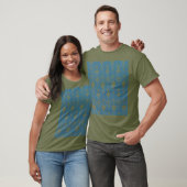 Blau-Gold-Muster T-Shirt (Unisex)