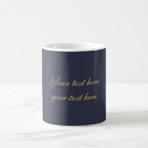 Blau Gold Professionell Trendy Minimalistisch Eige Kaffeetasse