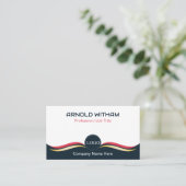 Blau, Gold, Rosa Moderner Beruflicher QR-Code Visitenkarte (Stehend Vorderseite)