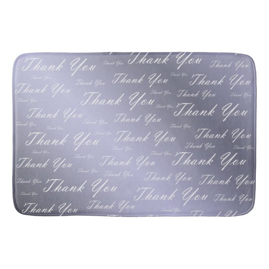 blau, gold, silber, danke + Ihnen, Blume, Badematte (Vorderseite)
