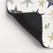 Blau Gold Silber Sterne Mousepad (Ecke)