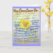 Blau & Gold Was Krebs kann Grußkarte nicht tun Karte (Gelbe Blume)