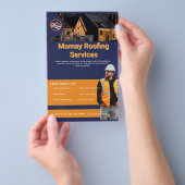 Blau Gold Weiß Dachdecker Custom Flyer (Handgriff)