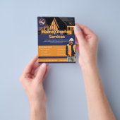 Blau Gold Weiße Dachdeckerfirma Custom Flyer (Gruppe)