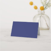 Blau | Gold | White Simple Elegante Platzkarten (Rückseite)