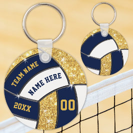 Blau, Gold, White Volleyball Geschenke BULK oder k Schlüsselanhänger