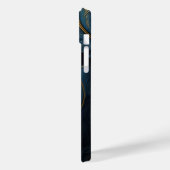 Blau - Goldblättern Case-Mate iPhone Hülle (Rückseite / Links)