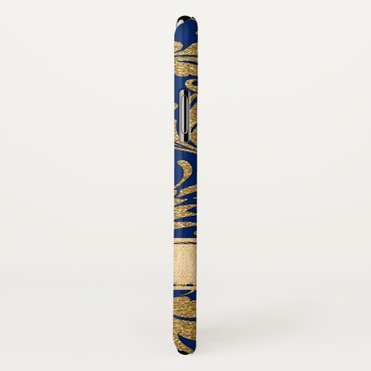 Blau, GoldblumenCase-Mate iPhone X Fall Case-Mate iPhone Hülle (Hinten/Rechts)